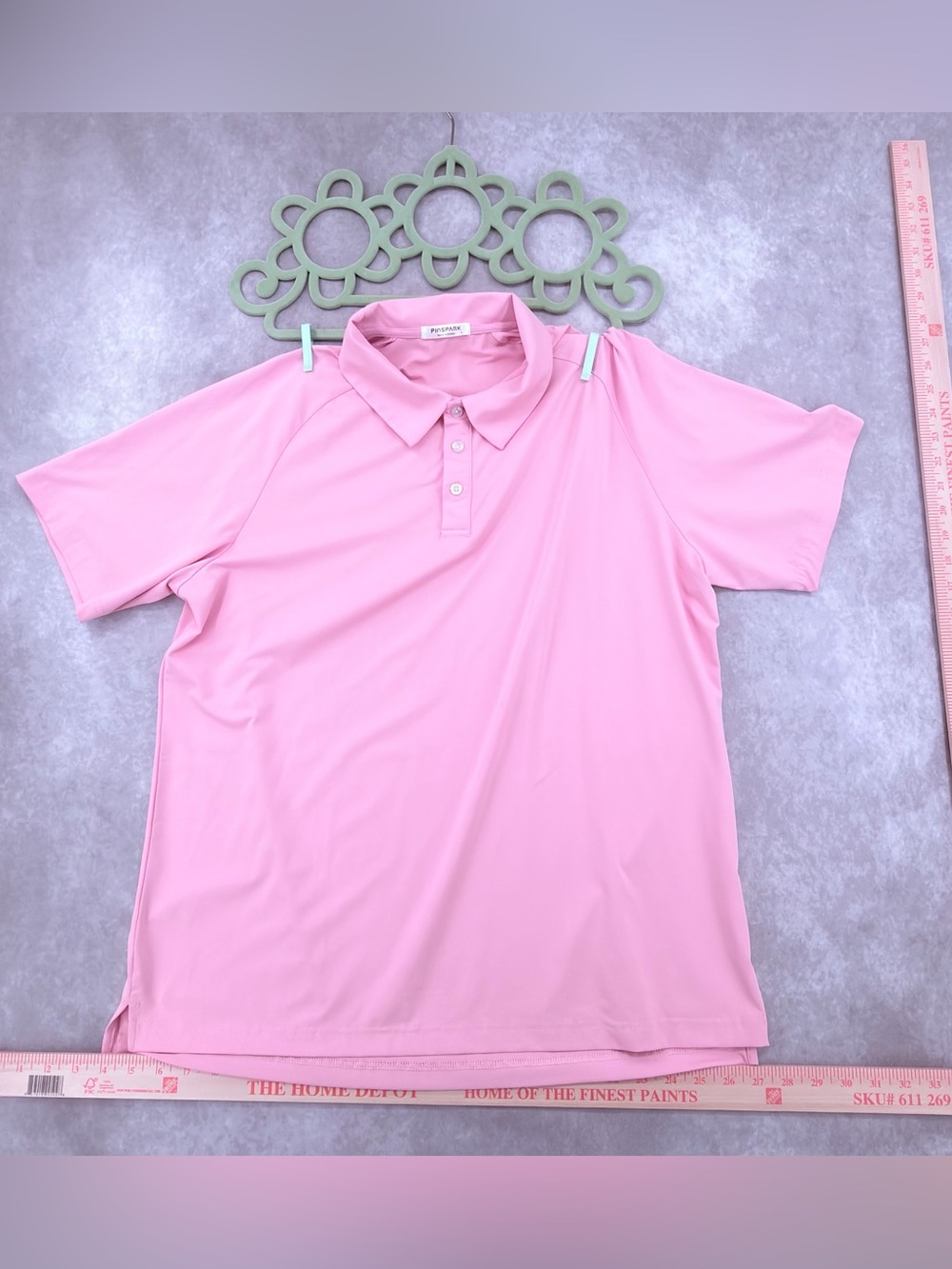 Men's Soft Pink Polo performance golf Shirt with Classic Collar